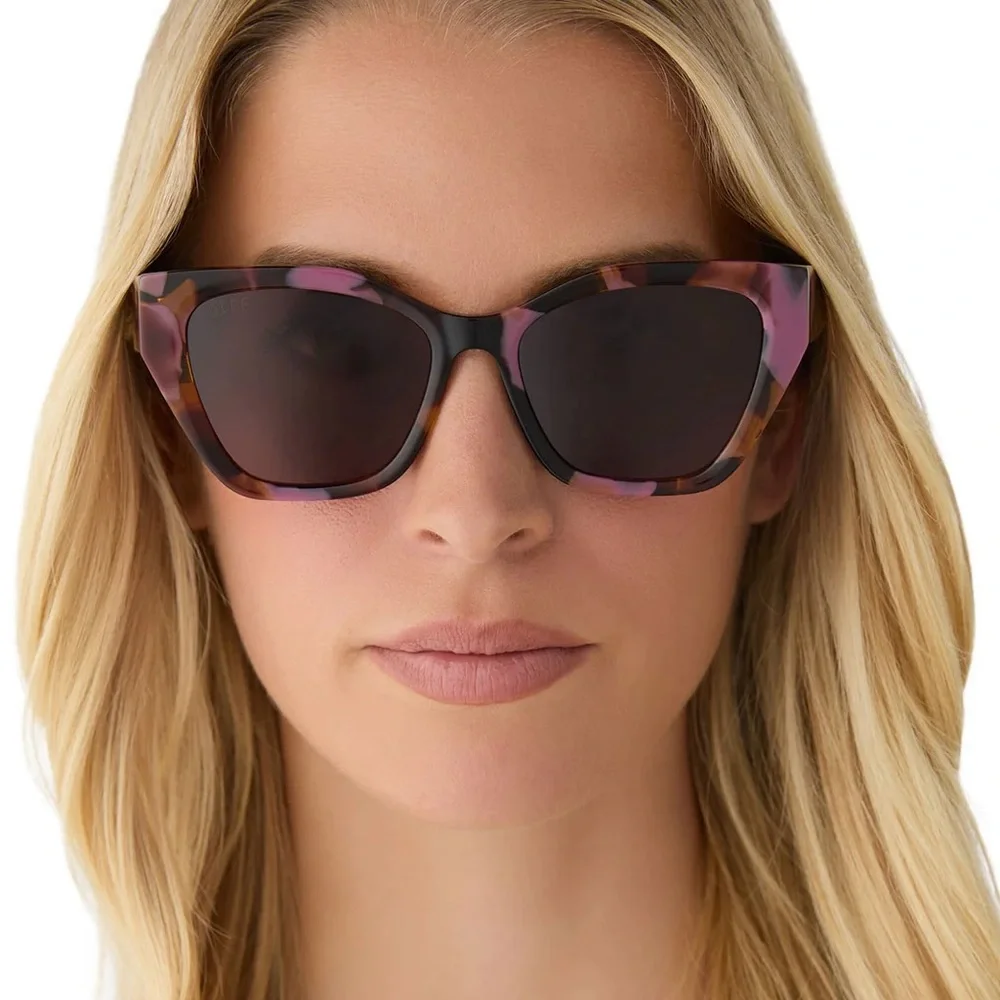 DIFF Evie Sunglasses Torino Tortoise Brown Pink Frame Brown Lens NWT